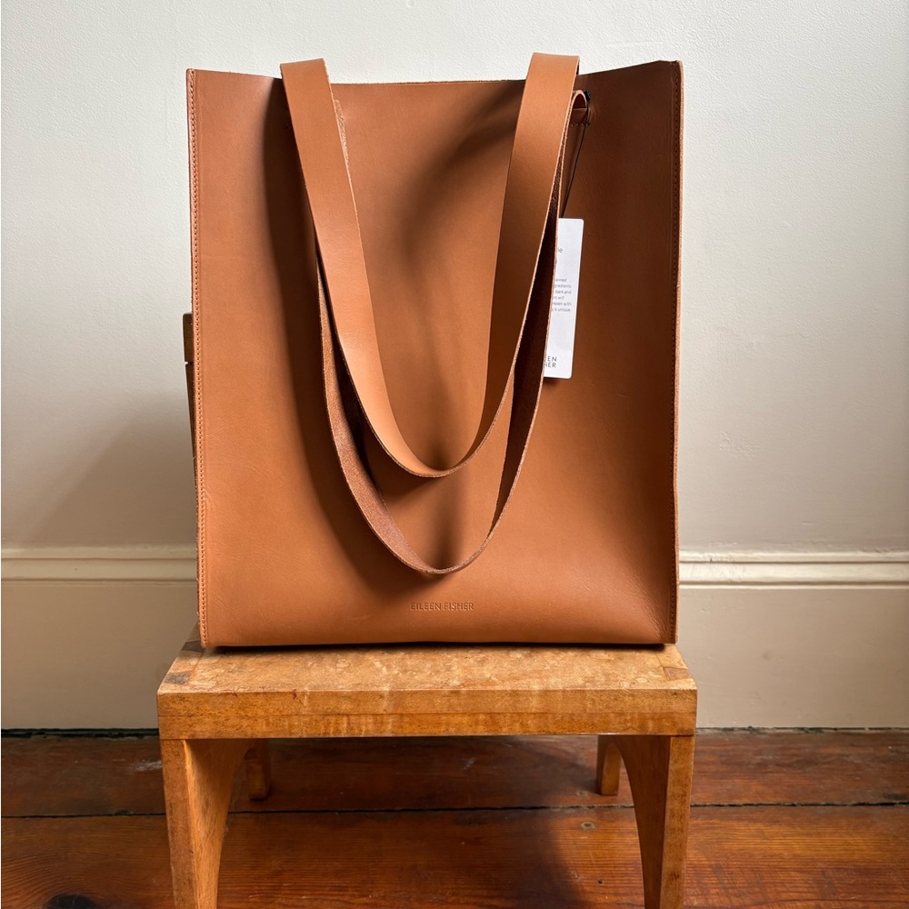 Eileen Fisher Vegetable Tanned Italian Leather Tote Bag